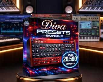 Paquete de ajustes preestablecidos Diva: 20 500 sonidos analógicos profesionales para techno, house, cinematográfico y electrónica profunda / Descarga instantánea