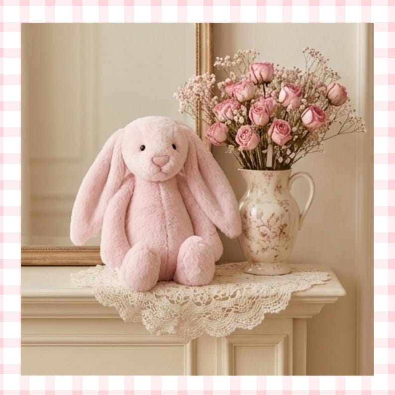 Jellycat Rabbit Decor Jellycat Bashful Pink Bunny Plush Tulip Pink Rabbit Stuffed Animal ...