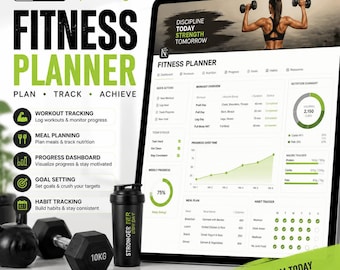 All-in-One Fitness Planner Notion Template, Workout Tracker, Gym Planner, Meal Planner, Habit Tracker, Health Dashboard