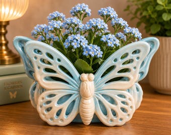 Butterfly Planter STL, Butterfly Flower Pot STL, Decorative Butterfly Plant Pot, Succulent Planter STL, Garden Decor stl, 3D Print File