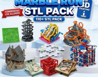 110+ Marble Run STL Bundle | Marble Machine STL Files | Marble Maze stl Pack | STEM Toy Models | Commercial Use Included