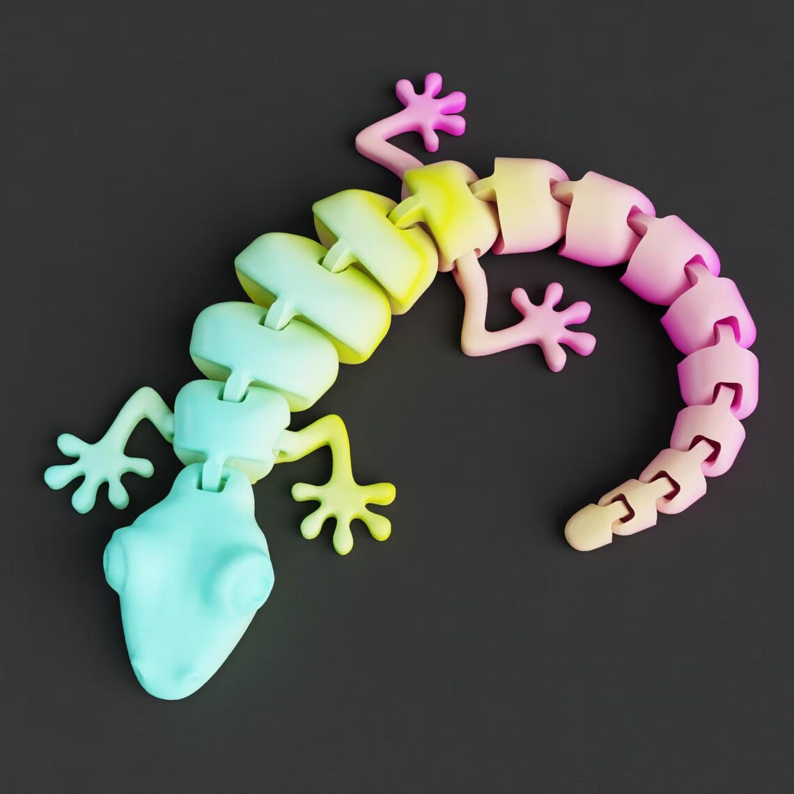 Articulated Lizard for 3D Printing , STL for Print 3D, 3D Printable Toy ...