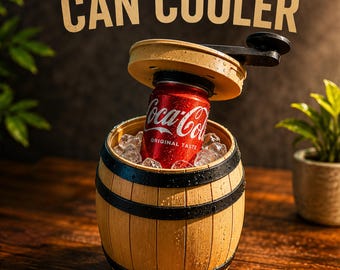 Can Cooler STL, Barrel Drink Cooler STL, Soda Can Ice Holder STL, Beverage Cooler 3D Print File, Party Drink Holder stl