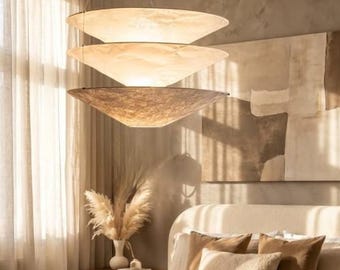 Dupont-papieren hanglamp, Wabi Sabi-hanglamp, Japandi-hanglamp, Wabi Sabi Ligting