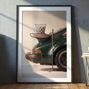 Golf Lifestyle Wall Art Print, Luxury Sports Car Photography, Country Club Decor, Masculine Office Artwork, Golf Lover Art, Living Poster