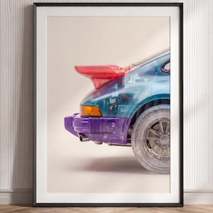 Décoration murale colorée de voiture de sport, poster automobile rétro, impression de voiture vintage, décoration de garage moderne, œuvre d'art de voiture de course, cadeau pour passionné d'automobile