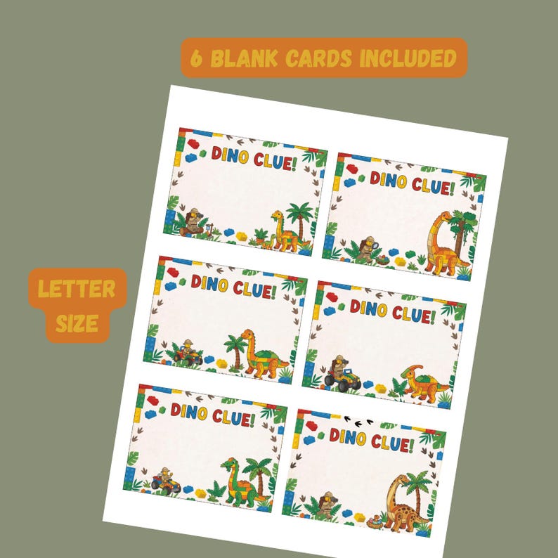 Printable Dinosaur Treasure Hunt Game, 24 Brick Dino Indoor Scavenger ...