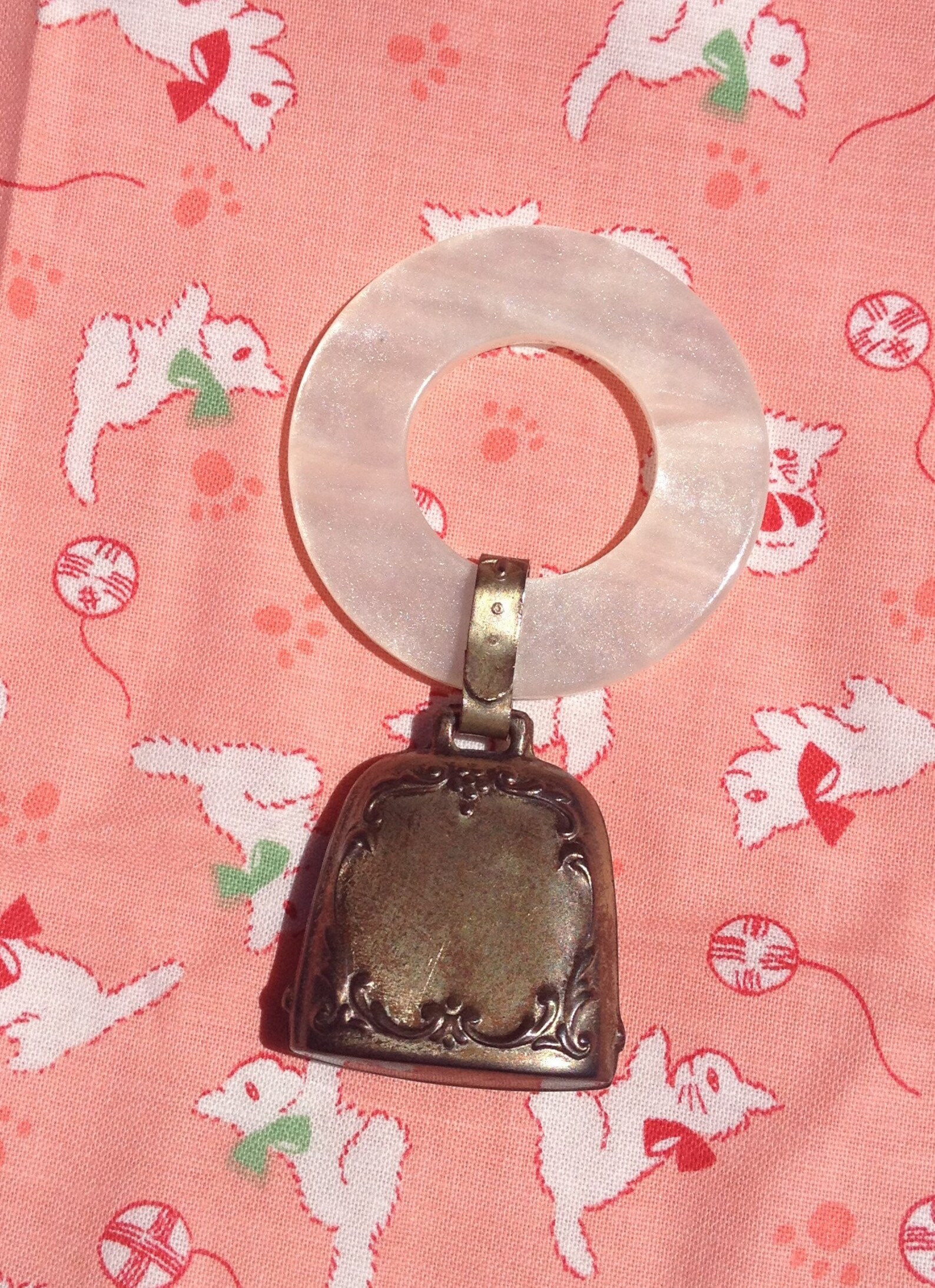 Inman Rings Vintage JT Inman Sterling Silver Baby Teething Ring Rattle - Etsy