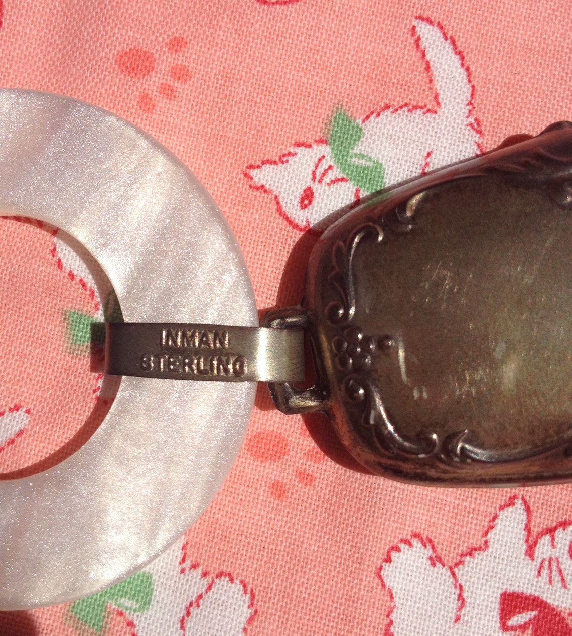 Inman Rings Vintage JT Inman Sterling Silver Baby Teething Ring Rattle - Etsy