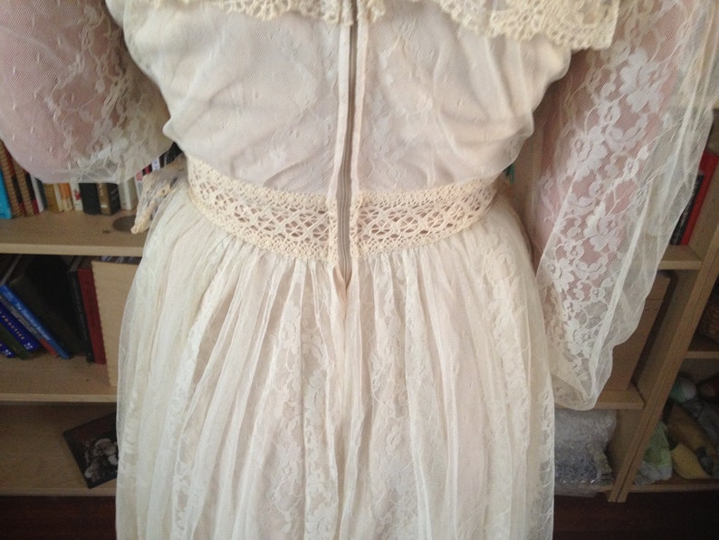 Vintage Gunne Sax Wedding Dress Victorian Prairie Cottage Core image 9