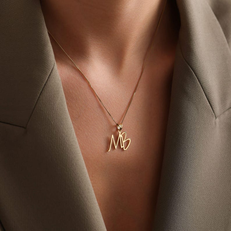 interlocking initial necklace, double letter necklace, overlapping initials necklace, personalized initial necklace, couple initial necklace, minimal letter necklace, custom letter jewelry, gift for her, personalized jewelry, couples necklace, dainty necklace, handmade necklace, meaningful gift