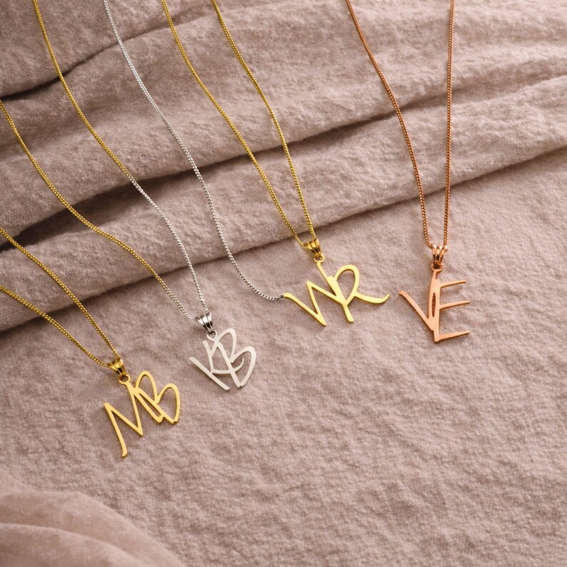 interlocking initial necklace, double letter necklace, overlapping initials necklace, personalized initial necklace, couple initial necklace, minimal letter necklace, custom letter jewelry, gift for her, personalized jewelry, couples necklace, dainty necklace, handmade necklace, meaningful gift
