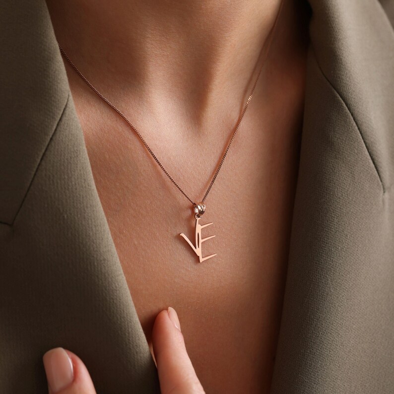 interlocking initial necklace, double letter necklace, overlapping initials necklace, personalized initial necklace, couple initial necklace, minimal letter necklace, custom letter jewelry, gift for her, personalized jewelry, couples necklace, dainty necklace, handmade necklace, meaningful gift