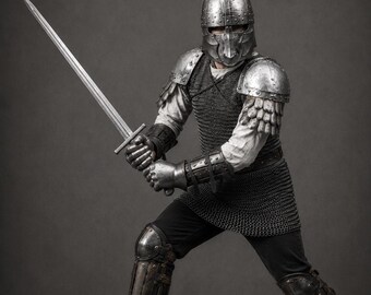 Medieval Knight Half Body Armor Suit – Handmade Steel Armor Suit – Medieval Warrior Costume for LARP & Cosplay - Halloween Armor Costume