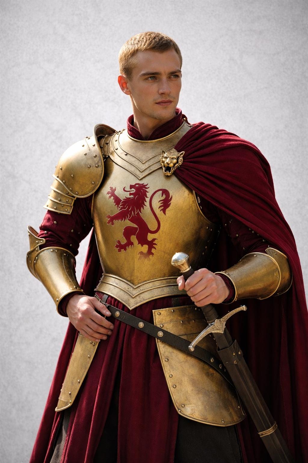 Medieval Knight King Half Body Golden Armor Suit - 18 Gauge Steel ...
