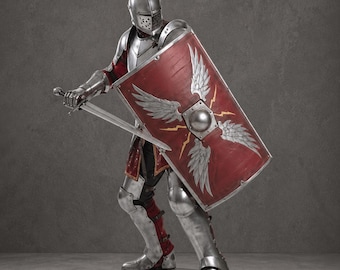 Medieval Knight Full Body Armor Suit - Gothic Knight Suit - Shield Armor - Full Body Armor Knight Gear Authentic Medieval Clothing Combat