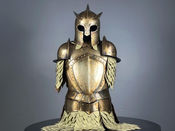 Kings Guard Steel Armor Suit - Medieval Knight Armor - Game Of Thrones Costume Armor - Perfect for LARP Cosplay & Roleplay - Halloween Armor