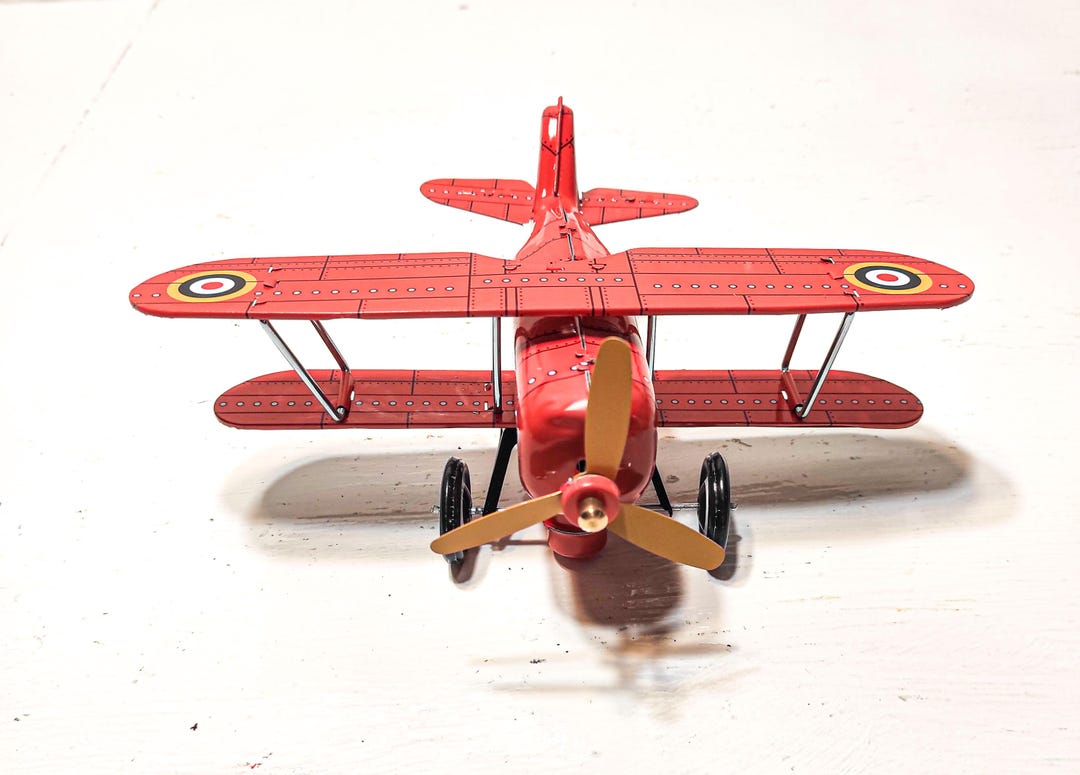 Red Biplane - Etsy