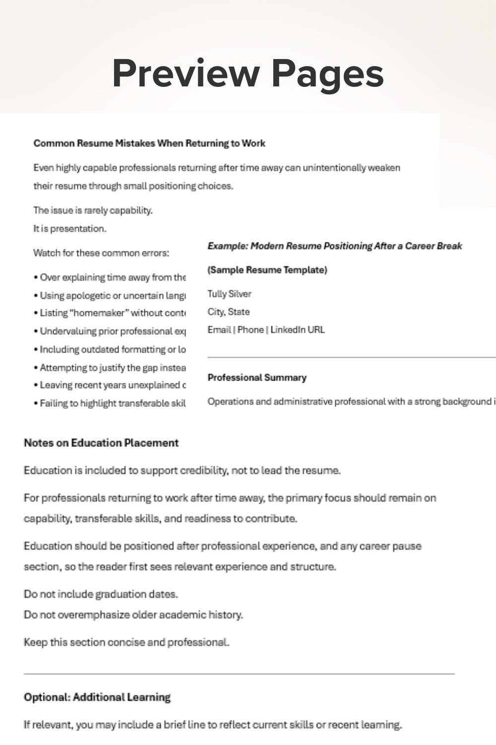 Stay at Home Mom Resume Template | How to Explain Stay at Home Mom on ...