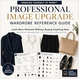Professionell garderobsgranskning | Omprofilera din professionella image | Planerare för kontorskläder | Guide till karriärkläder | Arbetsplatsens stilarbetsblad | Kostym