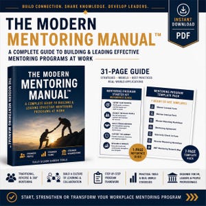 以下が含まれることがあります： Modern Mentoring Manualは、職場でのメンタリングプログラム構築のための31ページのPDFガイドです。リファレンスガイドと、メンターやメンティーの関心、マッチング、合意書、チェックインフォームを含む7ページのテンプレートパックが含まれています。
