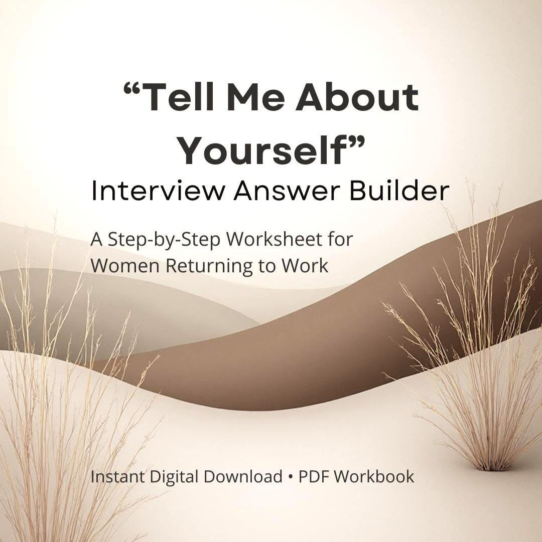 Tell Me About Yourself Interview Answer Worksheet | Women Returning to ...