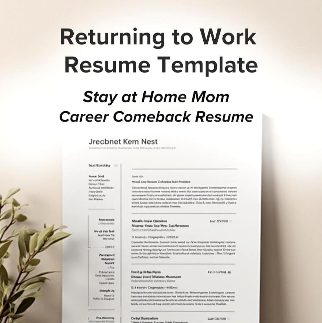Stay at Home Mom Resume Template | How to Explain Stay at Home Mom on ...