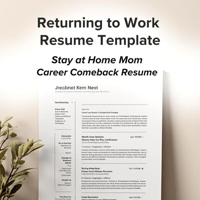Stay at Home Mom Resume Template | How to Explain Stay at Home Mom on ...