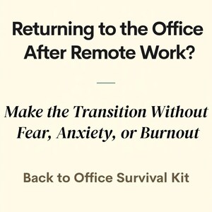 Retour au bureau après le travail à distance |Transition du travail à distance et hybride sans crainte d'anxiété ni d'épuisement professionnel | Demandé de retourner au bureau