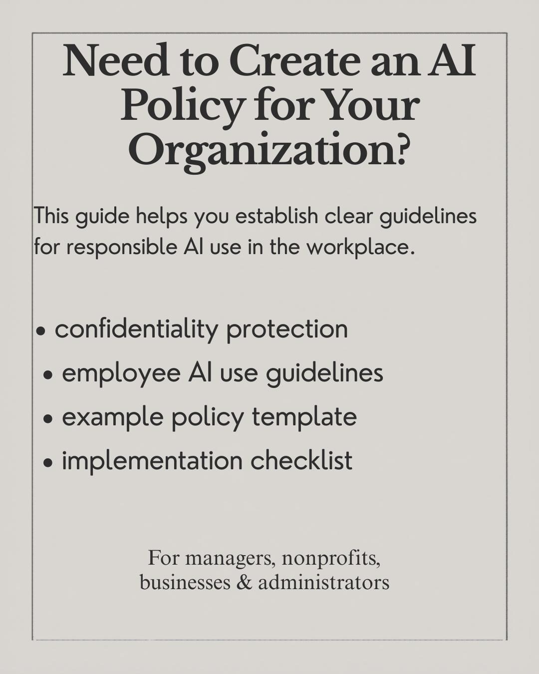 AI Policy Template for Workplace Use | AI Policy Writer Guide | AI ...