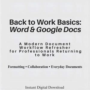 Actualización de habilidades laborales / Guía de Word y Google Docs (Descarga en PDF)