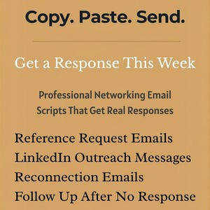 Networking Messages That Get Responses | LinkedIn & Email Scripts for Job Search Outreach | Need a Referral | Need a Reference | Job Search