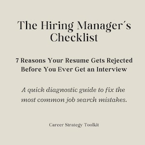 7 Reasons You're Not Getting Interviews | Hiring Manager Resume Rejection Checklist & Resume Audit Guide