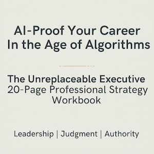 AI Proof Your Career Interactive Workbook | Become Irreplaceable at Work | Future Proof Your Job | Leadership Skills AI Can’t Replace