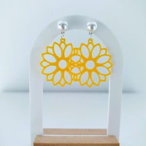 Boucles d'oreilles Kalya "Colorama" - Couleurs Pop et Flashy - Impression 3D Mandala, Ultra Légères, Acier Inoxydable, Look Été & Festival