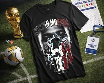 Mbappe Frankreich #10 T-Shirt | FIFA Fußball-Weltmeisterschaft 2026 Les Bleus Fan-T-Shirt | Mbappe Frankreich WM-Trikot