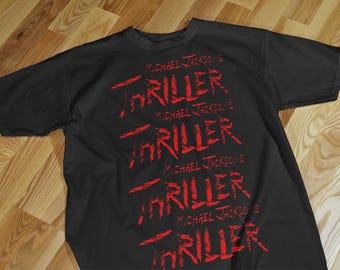 Thriller Graphic T-Shirt | Vintage Horror Music Fan Tee, Retro Album Concert Shirt