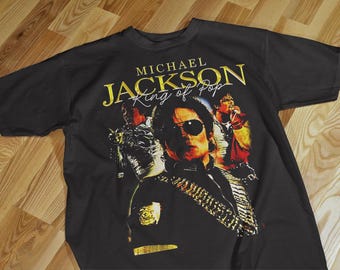 Michael Jackson Neon City T-Shirt | Retro Pop Art Graphic Tee Urban Dance Music Fan Gift