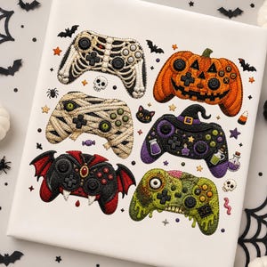 Halloween Game Controller PNG Bundle | Spooky Gamer Sublimation Designs | Cute Horror Gaming Clipart | Fall Gamer Shirt PNG
