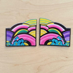 Kpop Demon Hunters Ärmel 2 Teile Patches, Rummi Jacke, Links Rechts Ärmel Patch Set