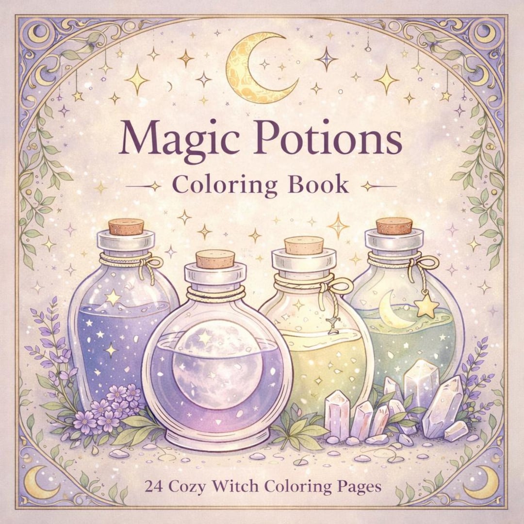 Magic Potion - Coloring Book - Etsy