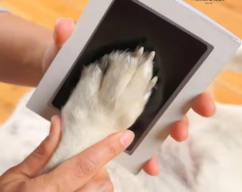 Inkless Pfotenabdruck Kit für die Einrahmung, No Mess Hund Katze Haustier Andenken, DIY Pfoten & Nasen Abdruck, neuer Welpe Kätzchen Wohnkultur Erinnerungsgeschenk