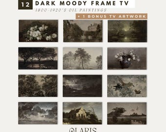 12 Dark Moody Vintage Oil Paintings for Samsung Frame TV (Digital Download)