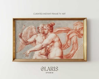 Cupid Love Valentine Art - Samsung Frame TV, Antique Cupid Drawing (digital download)