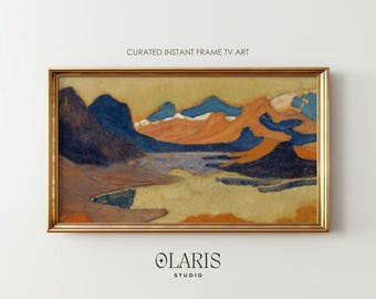 Bright Color Abstract Painting for Samsung Frame TV - Modern Landscape Art (Digital Download)