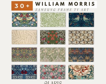 William Morris Wall Tapestry Collection for Samsung Frame TV, Vintage Art Set (Downloadable)