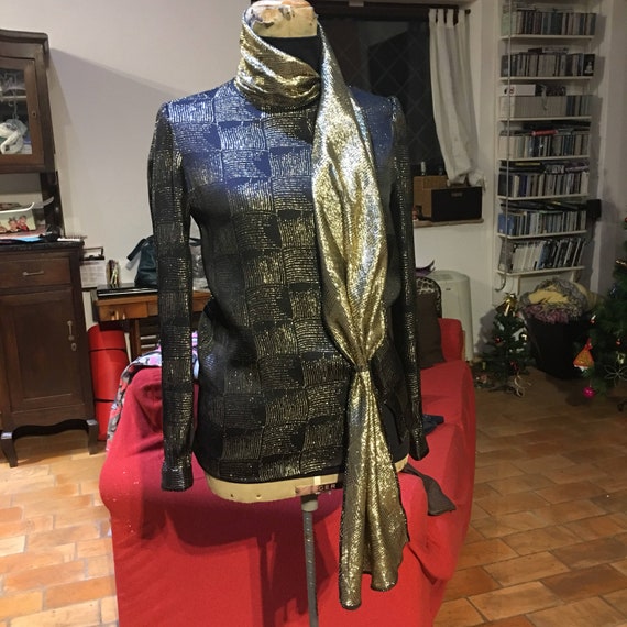 Vintage Valentino golden silk blouse '80s