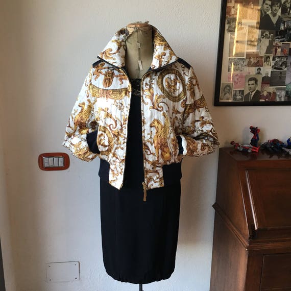 Vintage silk bomber jacket 80s