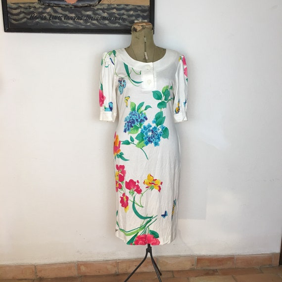 Leonard Paris flora cotton dress