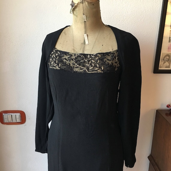 Vintage 80s black dress